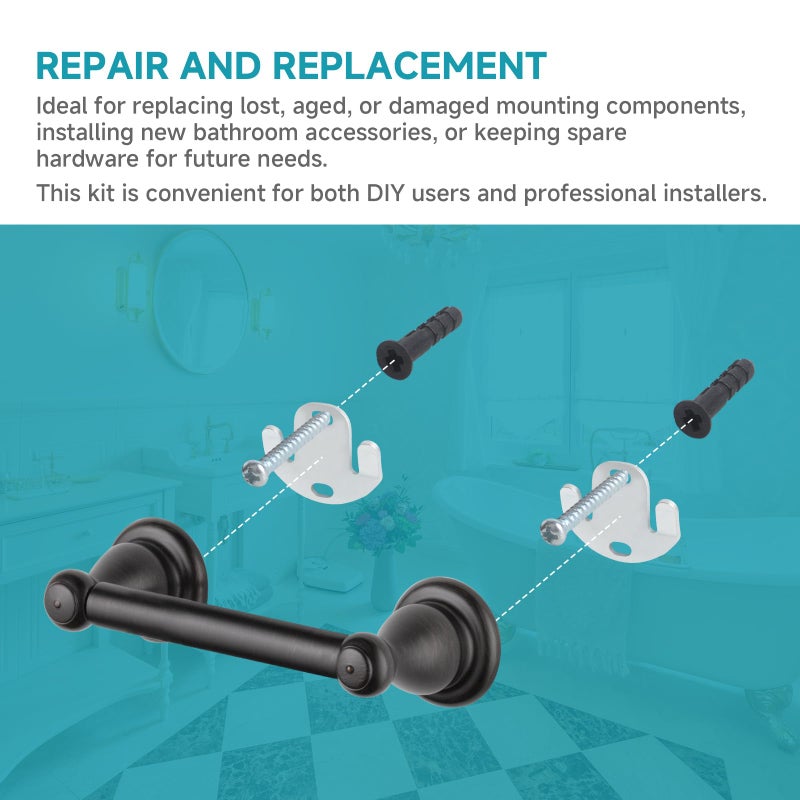 Aigemsi (2-Pack RP61600 Bathroom Mounting Hardware Kit, Compatible with Delta Leland Series Accessories, Fits Towel Bars, Toilet Paper Holders, and Robe Hooks - Image 5